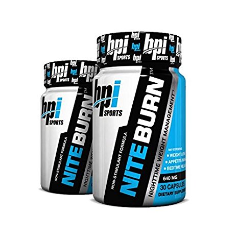 BPI Sports Nite Burn Nighttime Weight Management Formula, 30-Count (Pack of 2)