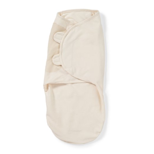 Summer Infant SwaddleMe Organic Adjustable Infant Wrap, Ivory, Small/Medium