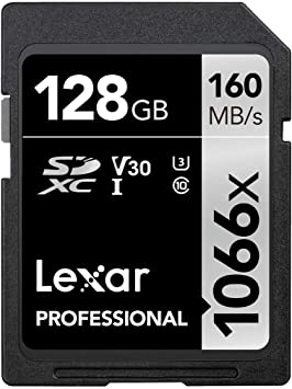 Lexar Professional 1066x 128GB SDXC UHS-I Card Silver Series, Up to 160MB/s Read, for DSLR and Mirrorless Cameras (LSD1066128G-BNNNU)