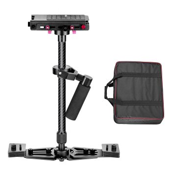 Neewer 27"/68cm Handheld Carbon Fiber Alloy Stabilizer with 1/4" Quick Release Plate for Camcorder DV Camera DSLR up to 11lbs/5kg