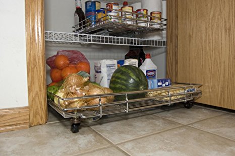 Shelf on Wheels Expandable Kitchen Pantry Roll Out with Wheels