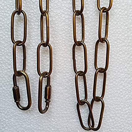 WOERFU 6 Feet Gold bronze Finish Pendant chandelier Light Fixture Hanging Lighting Chain (Gold bronze)