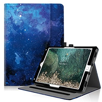 Famavala Folio Stand Case Cover With Pocket For 10.5 Inch Apple iPad Pro 10.5 Tablet 2017 Version; Case Supports [Multi-Angle Viewing][Corner Protection][Auto Wake / Sleep] (BlueSky)