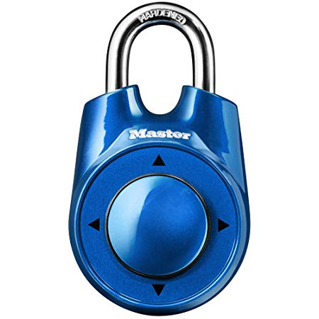 Master Lock 1500iD Locker Lock Set Your Own Directional Combination Padlock, 1 Pack, Blue