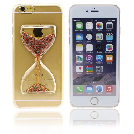 LOTW Sand Clock Hourglass Timer Transparent Hard 3d Case for Iphone 6 with Screen Protector - Multicolor