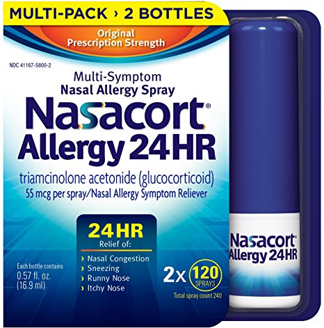 Nasacort Nasal Spray, 240 Count, 16.9 ml