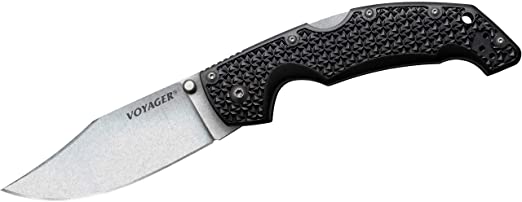 Cold Steel Voyager Series Folding Knife with Tri-Ad Lock and Pocket Clip