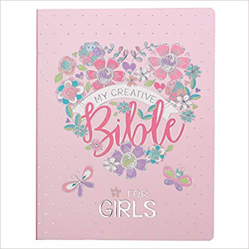 ESV Holy Bible, My Creative Bible For Girls, Pink Flexcover Bible w/Ribbon Marker, Illustrated Coloring, Journaling and Devotional Bible, English Standard Version