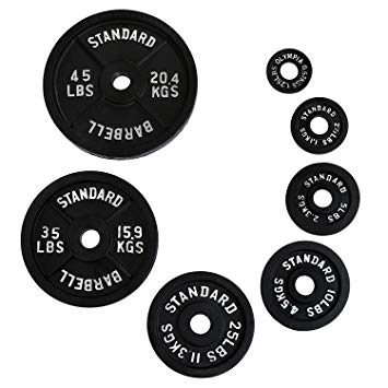 Ader Black Olympic 1.25lb-100lb Weight 2'' Plates