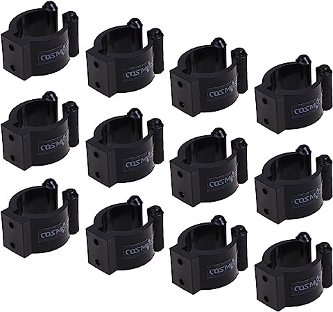 Cosmos Billiards Snooker Cue Locating Clip Holder for Pool Cue Racks, 12 Pieces