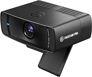 Elgato Facecam Pro, Ultra-HD-Webcam (4K60) für Livestreams, Gaming, Videokonferenzen, Sony-Sensor, fortgeschrittene Lichtkorrektur, bedienbar wie eine DSLR, Weitwinkel, für OBS, Teams, Zoom, PC/Mac