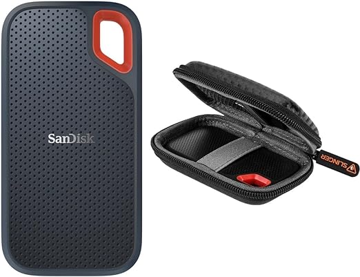 SanDisk Extreme PRO Portable 4TB USB 3.2 Gen 2 Type-C External SSD V2, Bundle with HD-2 Drive Case