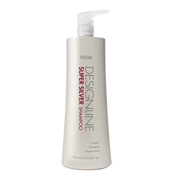 Regis DESIGNLINE Super Silver Shampoo, 33.8 oz -Formulated to brighten and enhance natural or color-treated blonde, white or gray hair, while neutralizing yellow tones.