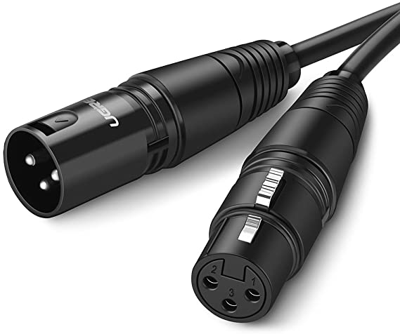 UGREEN Mikrofonkabel XLR Stecker auf XLR Busche Schwarz (2M)