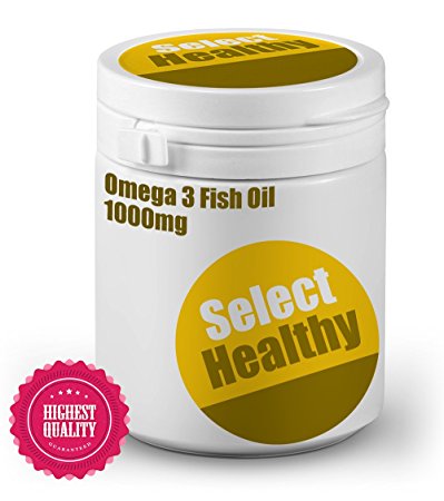 Select Healthy Premium Omega 3 Fish Oil 1000mg - 360 Capsules - UK Sourced Free UK Delivery