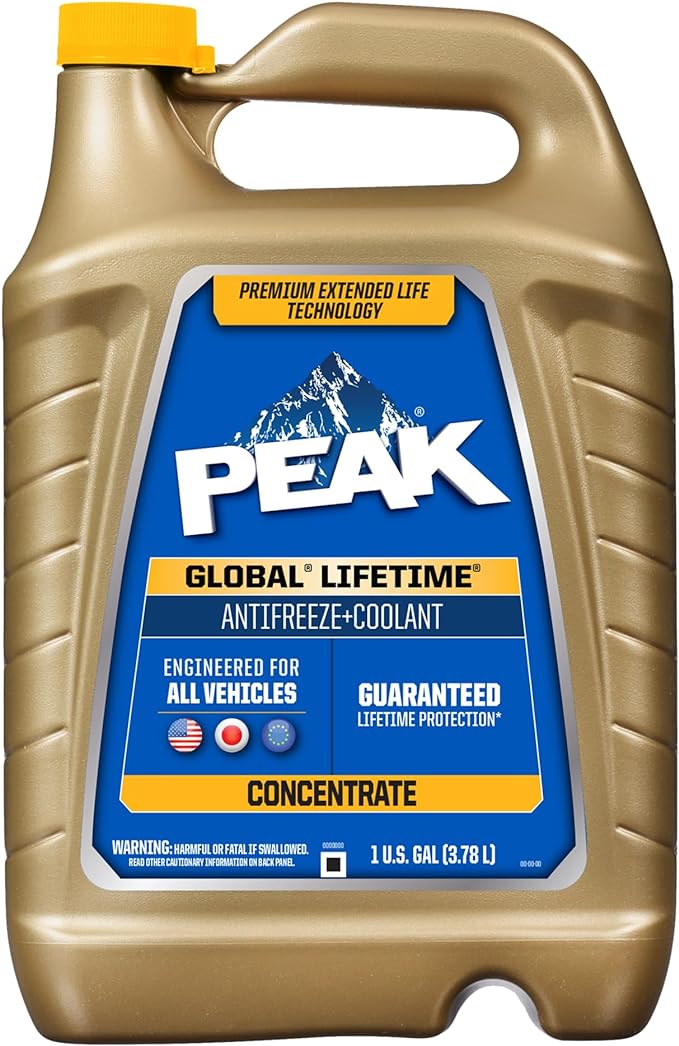 PEAK Global Lifetime Concentrate Antifreeze and Coolant for All Vehicles, 1 Gal.