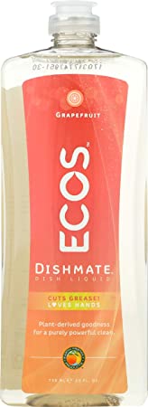 Earth Friendly Products Dishwashing Liquid, Natural Grapefruit, 25 Ounces