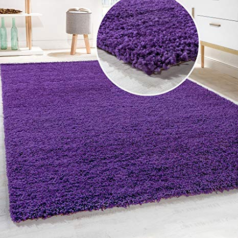 DIVA Shaggy Rug Various Sizes, Colour:Purple, Size:230x320 cm