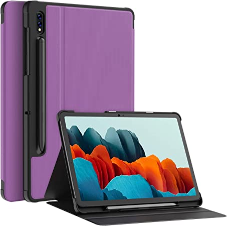 Soke Case for Samsung Tab S8 2022 & S7 2020 -Premium Shock Proof Stand Folio Case, Multi- Viewing Angles, Hard PC Back Cover for Galaxy Tab S8 11 inch Tablet [SM-X700/X706/T870/T875/T878], Violet