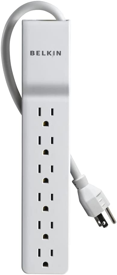 Belkin 6-Outlet Power Strip Surge Protector w/Flat Rotating Plug, 10ft Cord