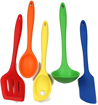 Chef Craft 5 Piece Silicone Kitchen Tool and Utensil Set