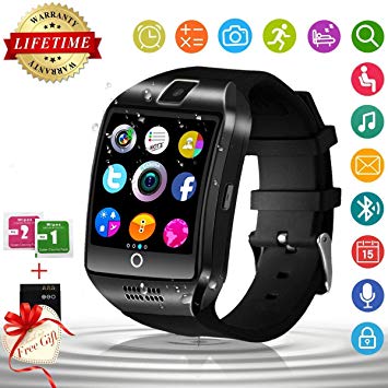 Bluetooth Smart Watch with Camera Sim Card Slot Touch Screen Smartwatch Unlocked Cell Phone Watch Sports Smart Wrist Watch for Android Phones Samsung Sony iOS