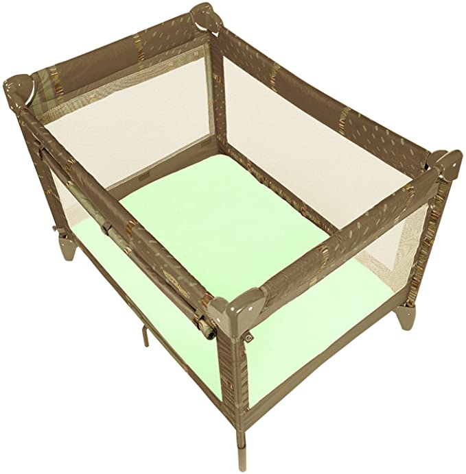 Kushies S345-MNT Play Pen Playard Fitted Sheet, Green