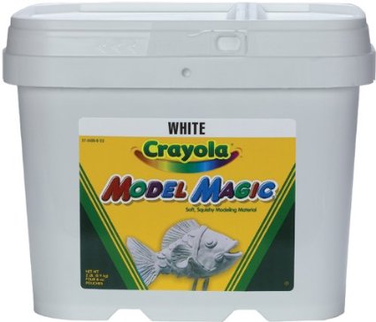 Crayola; Model Magic; White Modeling Compound; Art Tools; 2 lb. Resealable Bucket; Perfect for Classroom Art Activities