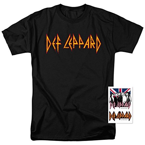 Def Leppard Logo T Shirt and Exclusive Stickers