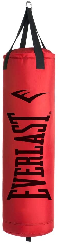 Everlast 80LB Heavy Bag Heavy Punching Bags, Red/Black,