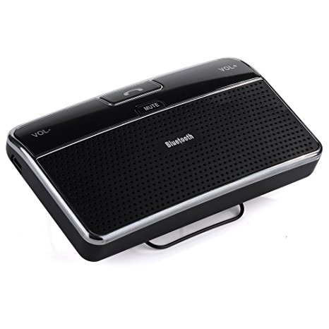 DLAND Bluetooth 4.0 Visor Handsfree In-Car Speakerphone Car kit for iPhone, Samsung, HTC and all other Cellphones