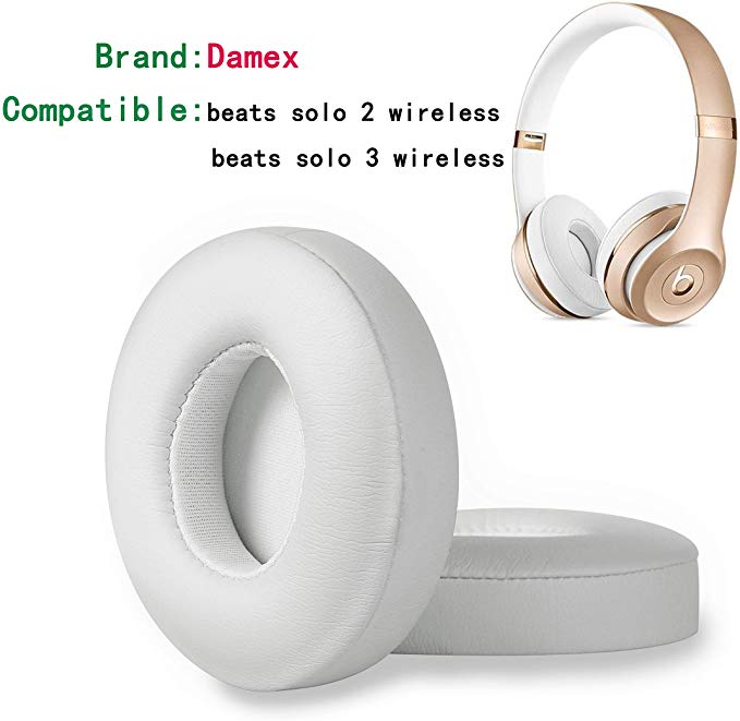Damex Beats solo2 /3 Wireless Replacement earpads(White)