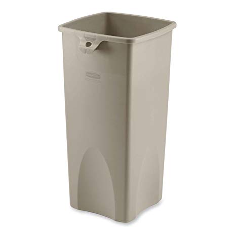 RUB356988BG - Square Waste Container, 23 Gal, 14-1/2x14-1/2x28, Beige