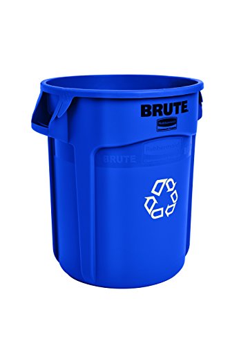 Rubbermaid Commercial FG262073BLUE Brute Plastic Recycling Container without Lid, 20-gallon, Blue