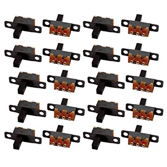 uxcell a16111900ux0150 2 Position 3P SPDT Panel Mount Micro Slide Switch Latching Toggle Switch Pack of 20