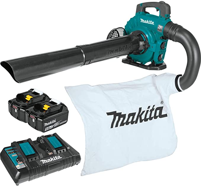 Makita XBU04PTV Lithium-Ion Brushless Cordless 18V X2 (36V) LXT Blower Vacuum Attachment Kit (5.0Ah), Teal