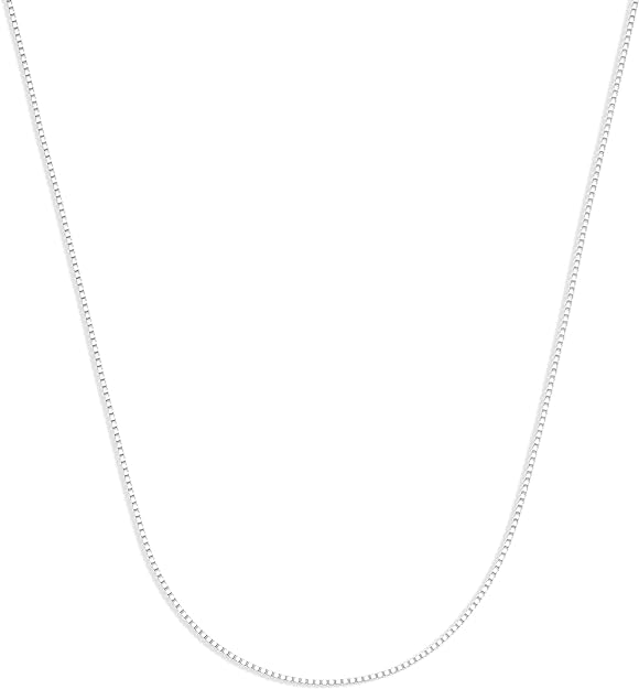 Amazon Essentials Sterling Silver 1.2mm Box Chain (previously Amazon Collection)