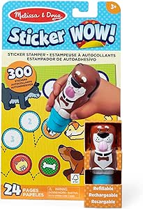 Melissa & Doug Sticker Wow!™ 24-Page Activity Pad and Sticker Stamper, 300 Stickers, Arts and Crafts Fidget Toy Collectible Character – Dog Creative Play for Girls and Boys 3