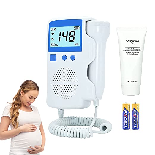 Doppler Fetal Monitor,Baby Heartbeat Monitor Pregnant Fetal Doppler Monitor at Home Handheld New Baby Heartbeat Monitor for Pregnancy