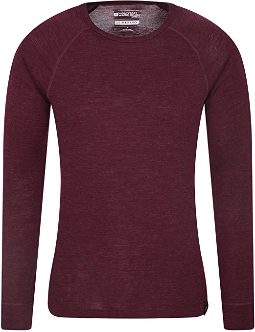 Mountain Warehouse Merino Mens Baselayer Top - Fast Dry T-Shirt