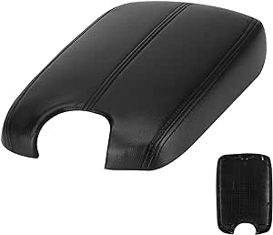 Youxmoto Center Console Lid Fit for Honda Accord 2008 2009 2010 2011 2012; Black Armrest Cover PU Leather and ABS Back Plate