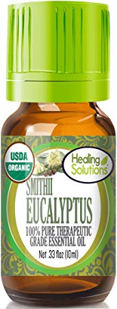 Organic Eucalyptus Smithii Essential Oil (100% Pure - USDA Certified Organic) Best Therapeutic Grade Essential Oil - 10ml