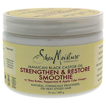 Shea Moisture Jamaican Black Castor Oil Strengthen & Restore Smoothie Cream for Unisex, 12 Ounce