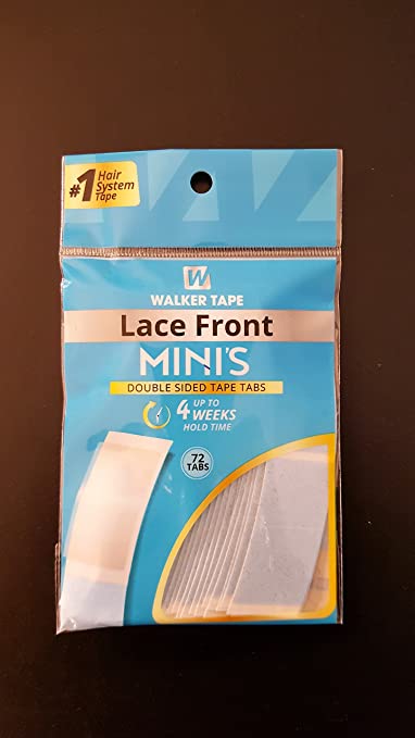Walker Tape Lace Front Mini's Double Sided Wig Adhesive - Two Pack - 72 Mini's per pack - 144 Double Sided Tabs Total - Wig Tape for Lace Wigs