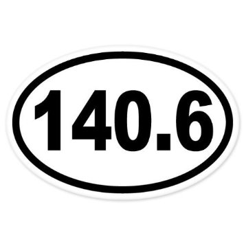 140.6 Ironman Triathlon Run car bumper window sticker 5" x 3"