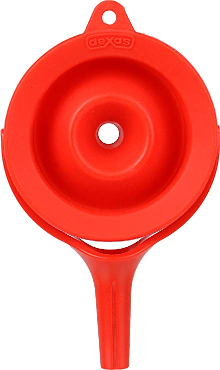 Dexas GCF2-1795 POP Small Collapsible Silicone Funnel, 2.5", Red