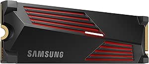 Samsung SSD Interne 990 PRO avec dissipateur, NVMe M.2 PCle 4.0, 4 To, Vitesse de lecture jusqu'à 7 450 Mo/s, Gestion Intelligente de la chaleur, MZ-V9P4T0CW