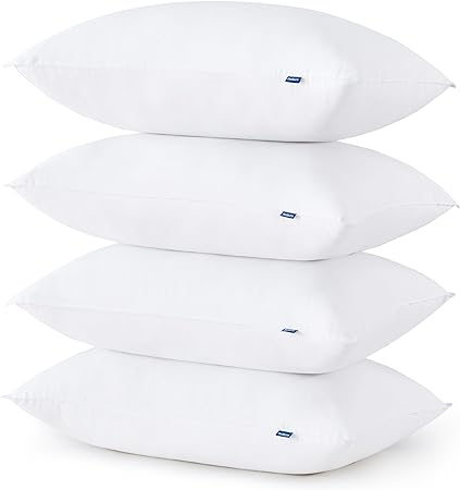 Bedsure Pillows Queen Size Set of 4 - Queen Pillows 4 Pack Down Alternative Hotel Quality Bed Pillows for Sleeping Soft and Supportive Pillows for Side and Back Sleepers