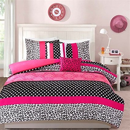 Mi Zone Chloe Comforter And Decorative Pillow Set Pink Full