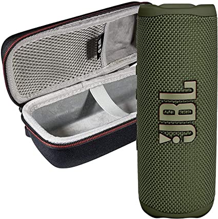 JBL FLIP 6 Portable Speaker IPX7 Waterproof On-The-Go Bundle with WRP Deluxe Hardshell Case (Green)